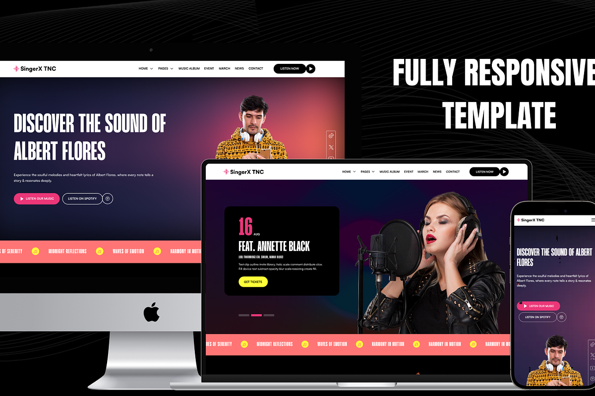 SingerX TNC - Singer Portfolio Site preview 2