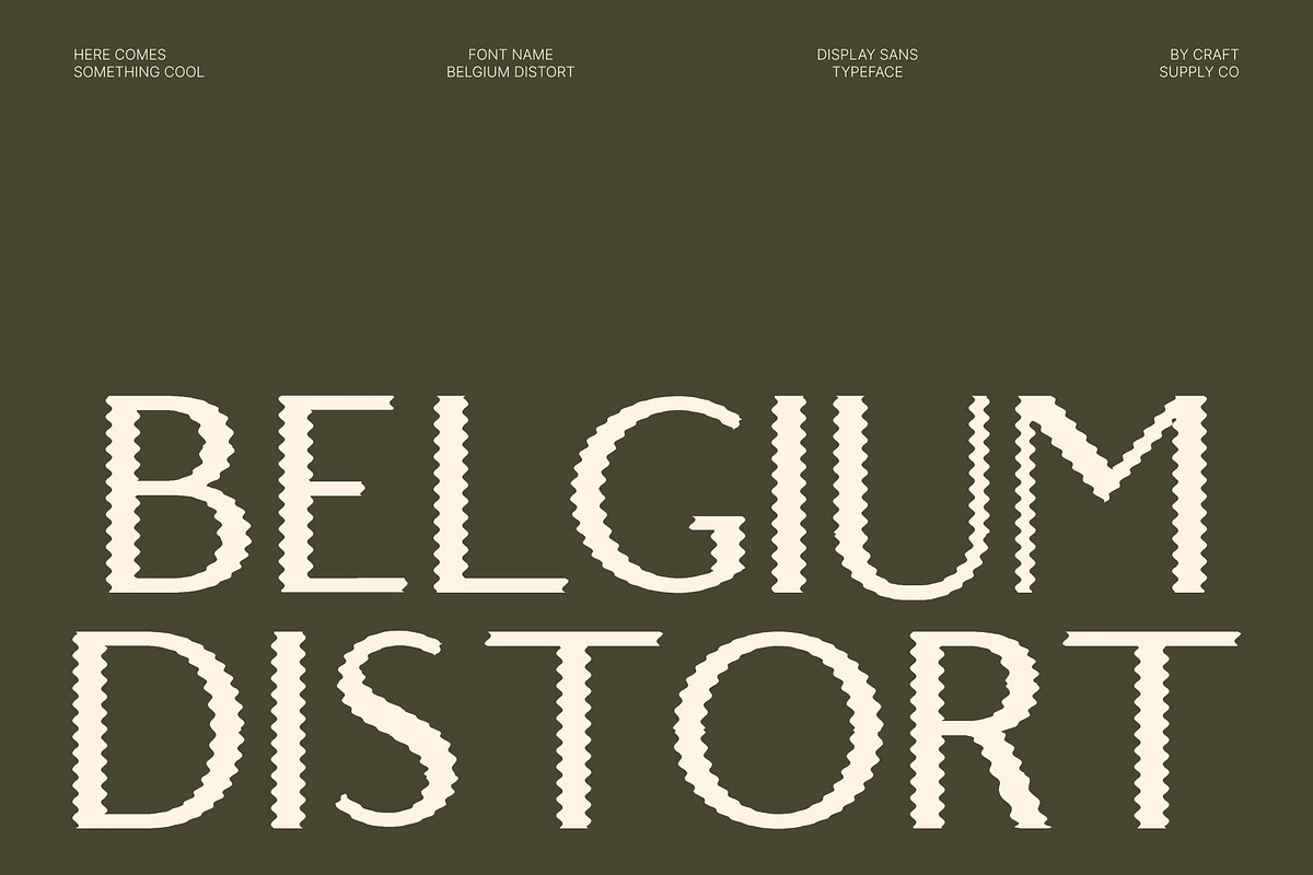 Belgium Distort, a Sans Serif Font by Craft Supply Co. (Photo 1 of 8)