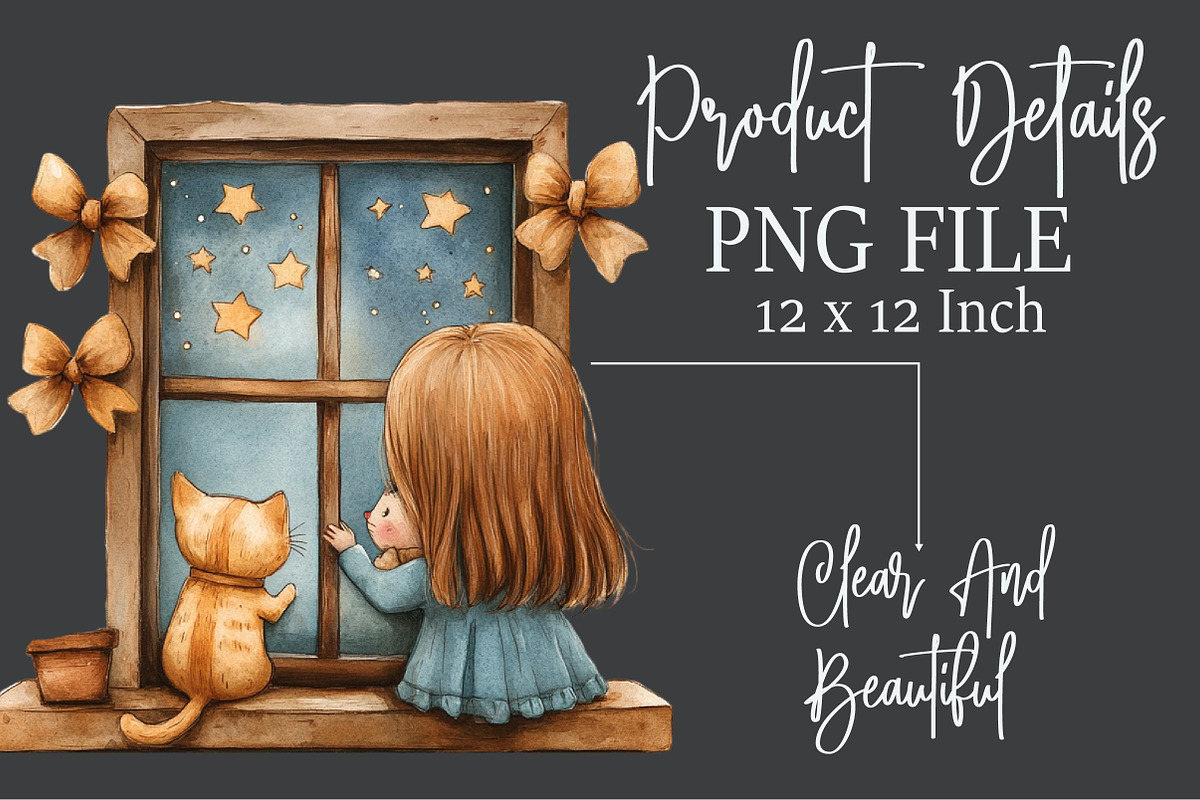 Little Girl & Cat Clipart, an Illustration by Rose Art (Photo 7 of 7)