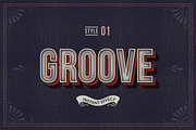 Vintage Text Effects (Illustrator), a Layer Style Add-On by Vector Galore (Thumbnail 3 of 11)