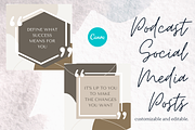 Podcast Instagram CANVA Template, a Social Media Template by Chantelle T Illustrations (Thumbnail 2 of 5)
