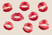 50 Red Lipstick Kiss Prints Clipart, an Object Graphic by Kokoshka (Thumbnail 4 of 4)