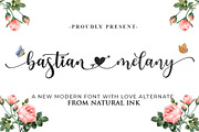 Bastian Melany, a Script Font by Natural Ink Studio (Thumbnail 1 of 8)