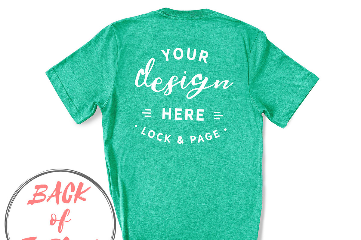 Back Of T-Shirt BC3001 Mockup Bundle, a Shirt Mockup by lock and page (Photo 83 of 88)