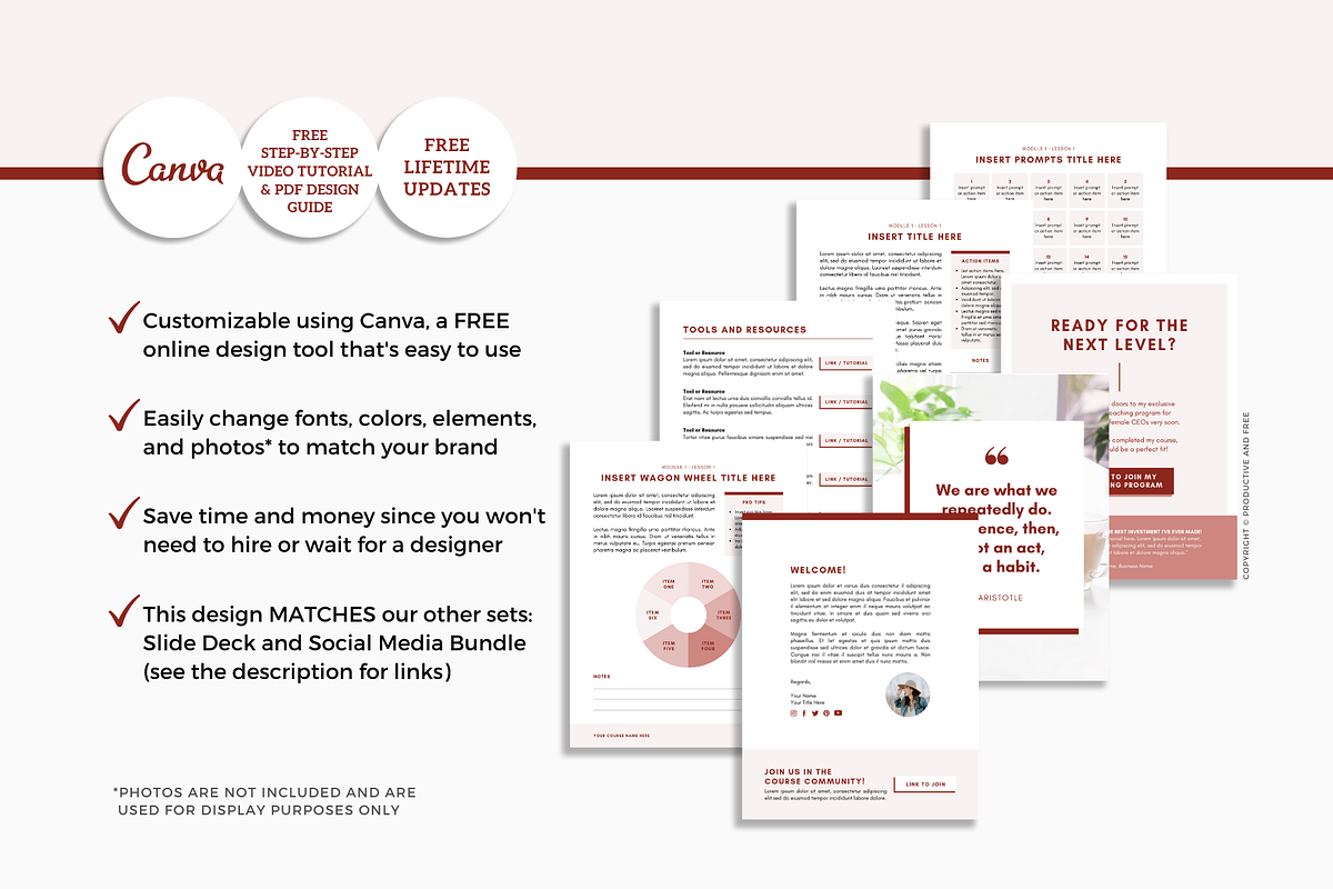 Canva Workbook Template Courses, a Magazine Template by ProductiveandFree (Photo 3 of 21)