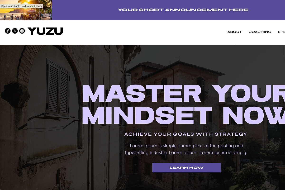 Premium Wix Template for Coaches, a Wix Template by JOA CREATIVE LAB (Photo 2 of 6)