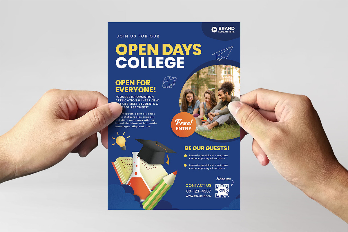 College Open Day Flyer Template, a Flyer Template by BrandPacks