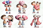 Valentine Quirky Couple Clipart, an Illustration by Creative Art (Thumbnail 6 of 9)