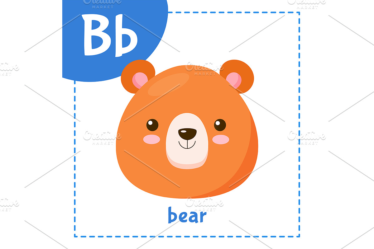 Cartoon English alphabet, an Education Illustration by Elen_Art