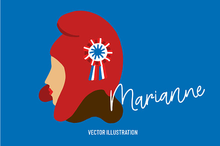 French Lady Marianne Vector