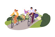 People travel by bike set, a Person Illustration by PaperTrident (Thumbnail 5 of 15)