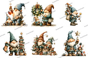 Christmas Gnomes Clipart, an Illustration by DreamArtGraphic (Thumbnail 4 of 5)