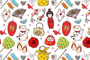 Japanese doodles, an Illustration by Elina_Li (Thumbnail 2 of 13)
