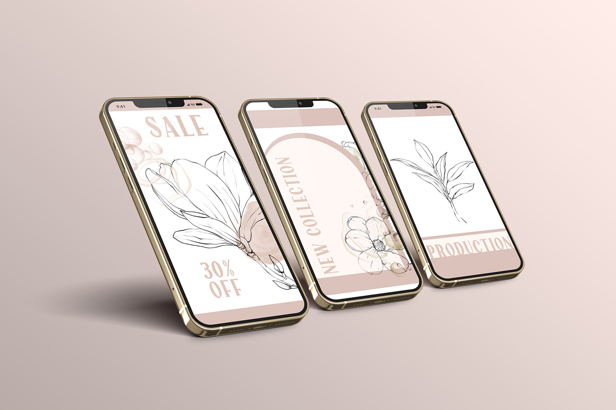 Magnolia Line Art collection, a Texture Illustration by Tiana Geo (Photo 12 of 16)
