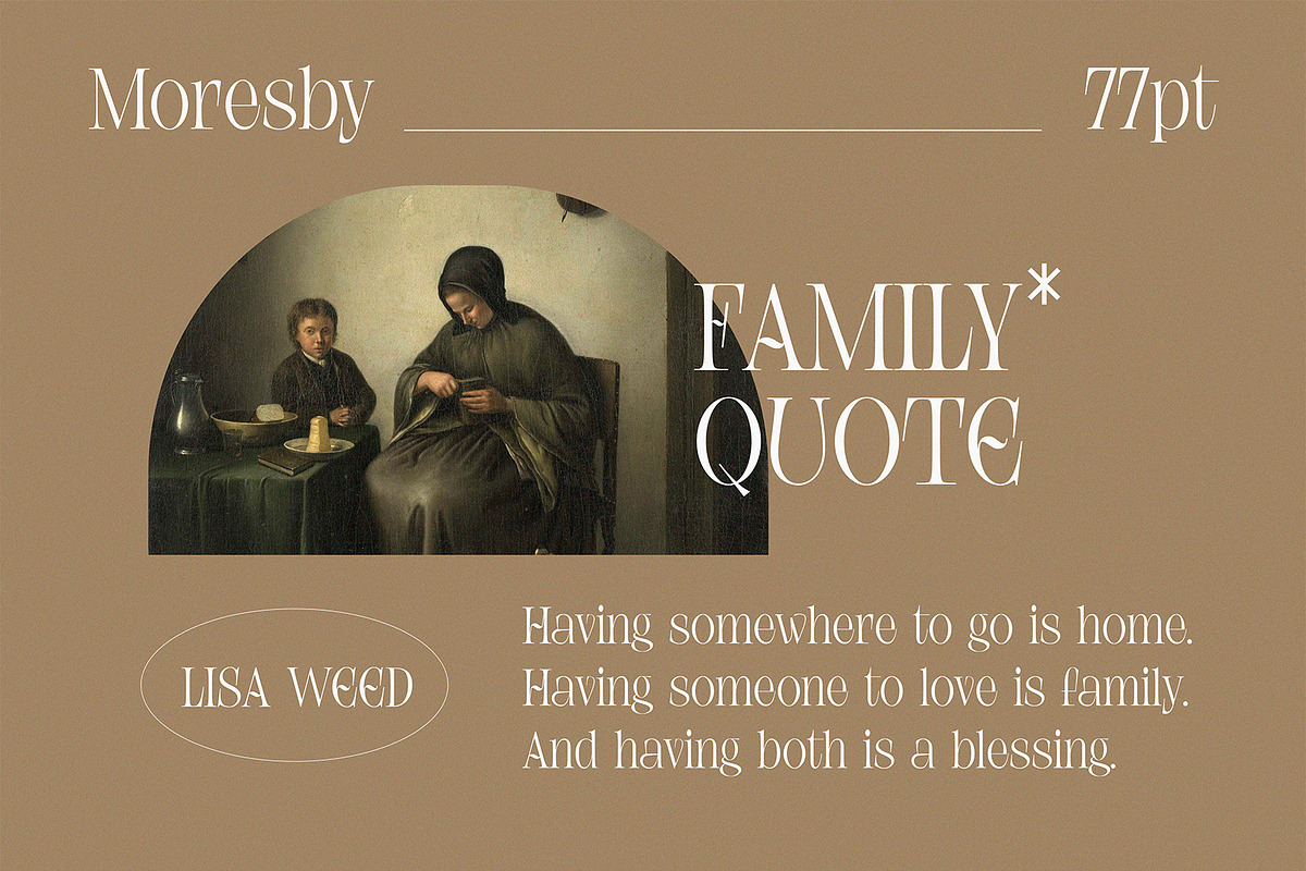 Moresby - Aesthetic Serif Typeface, a Serif Font by Get Studio (Photo 8 of 11)