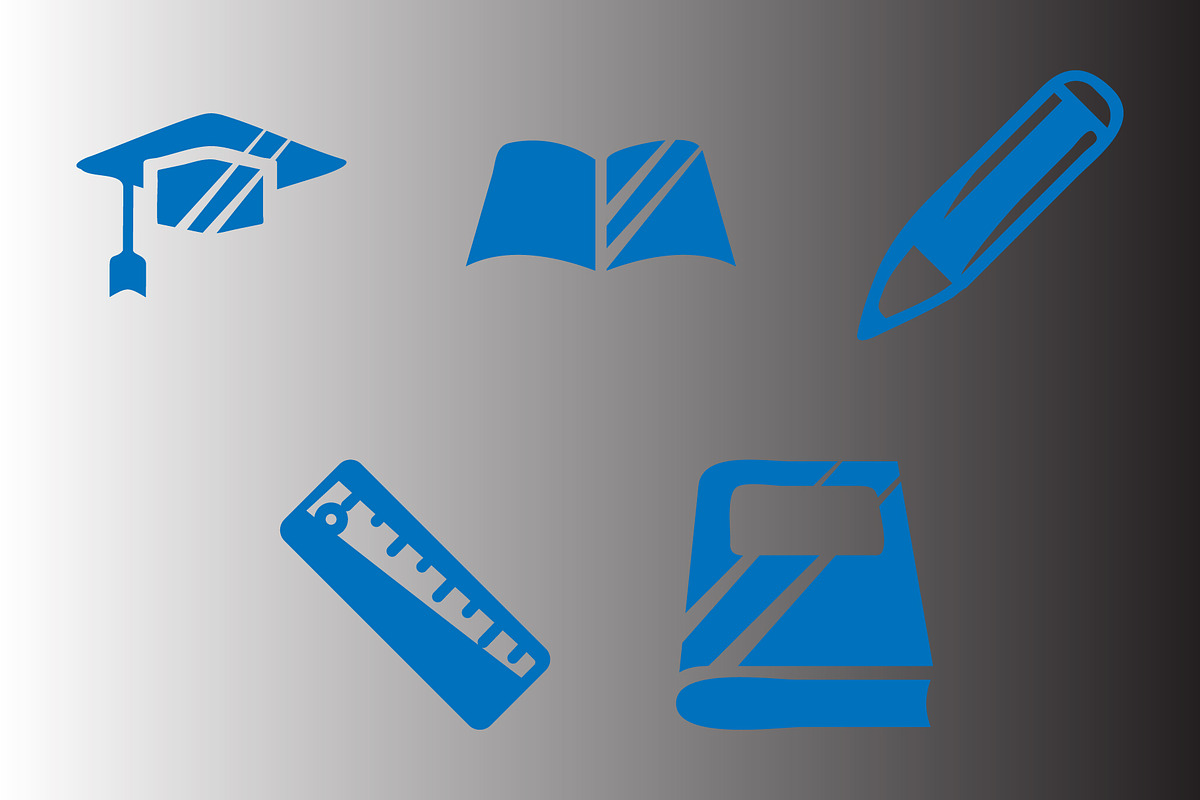 Education icon design template, a Solid Icon by Sumberpangan (Photo 3 of 3)