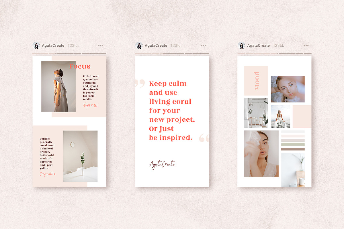 ANIMATED Instagram Stories – Coralie, a Social Media Template by AgataCreate (Photo 6 of 9)