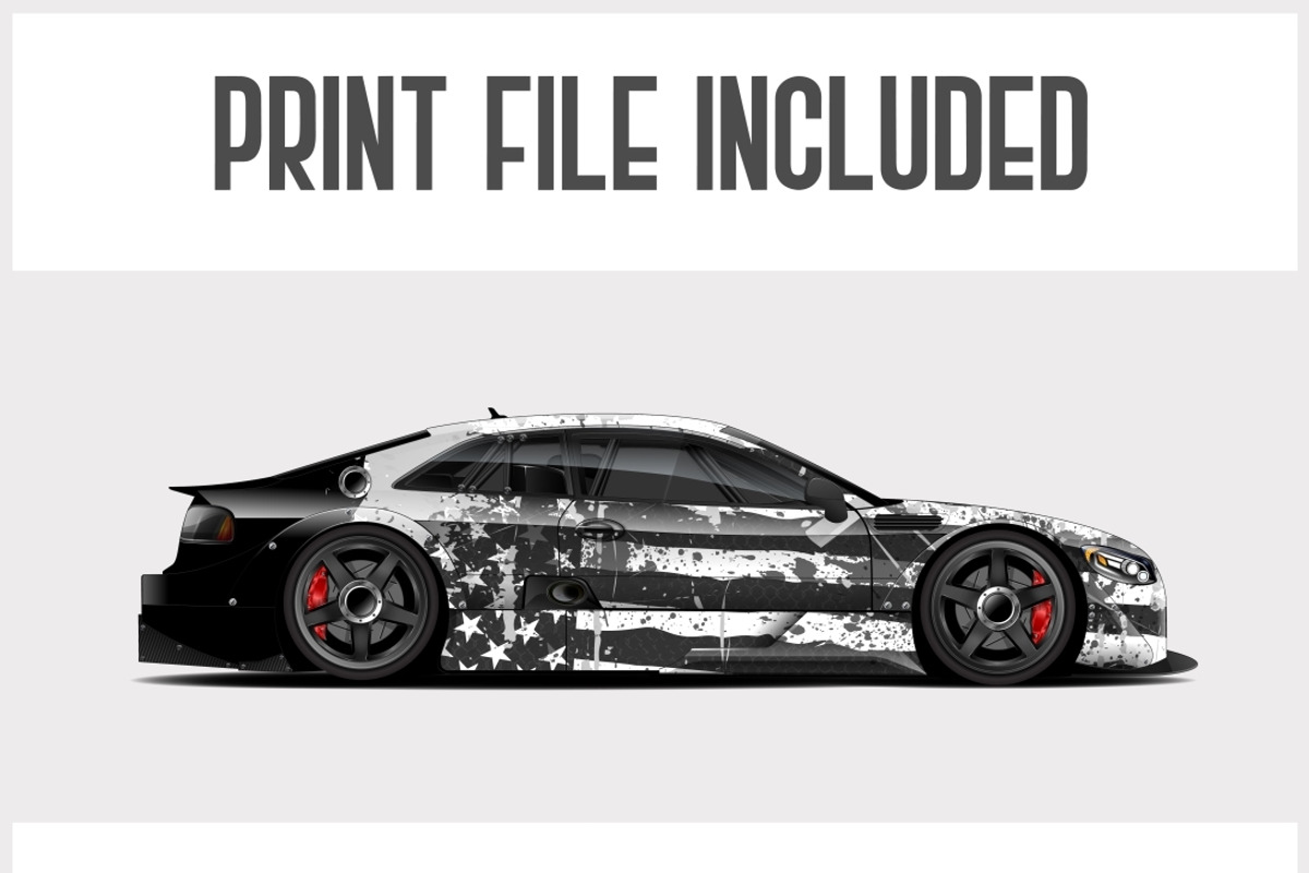 car livery vector design for vehicle, a Texture Illustration by Car ...