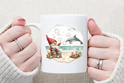 Watercolor Summer Beach Gnome Clipar, an Illustration by Sublimation Artist (Thumbnail 5 of 6)