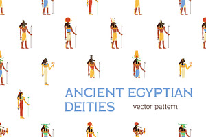 Egyptian gods seamless pattern, a Pattern Graphic by Good Studio