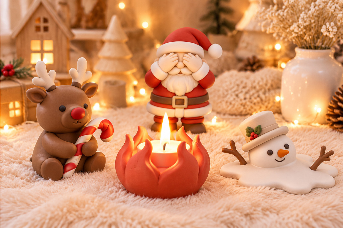 Santa Reindeer Snowman Decor STL, an Object 3D Model by Layerology (Photo 3 of 4)