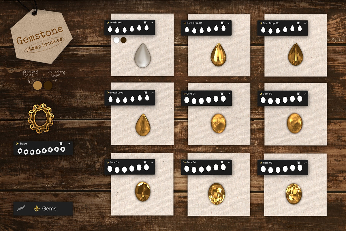 Goldwork Art Box For Procreate, a Brush Add-On by bokettori (Photo 10 of 18)