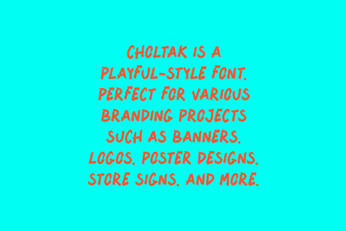 Choltak - Paint Brush Font, a Sans Serif Font by Iqsiart Studio (Photo 5 of 8)