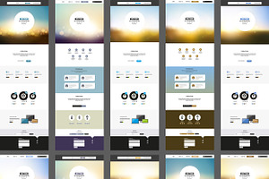 One Page Website Template Set