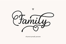 Family Girly Script Handwritten Font