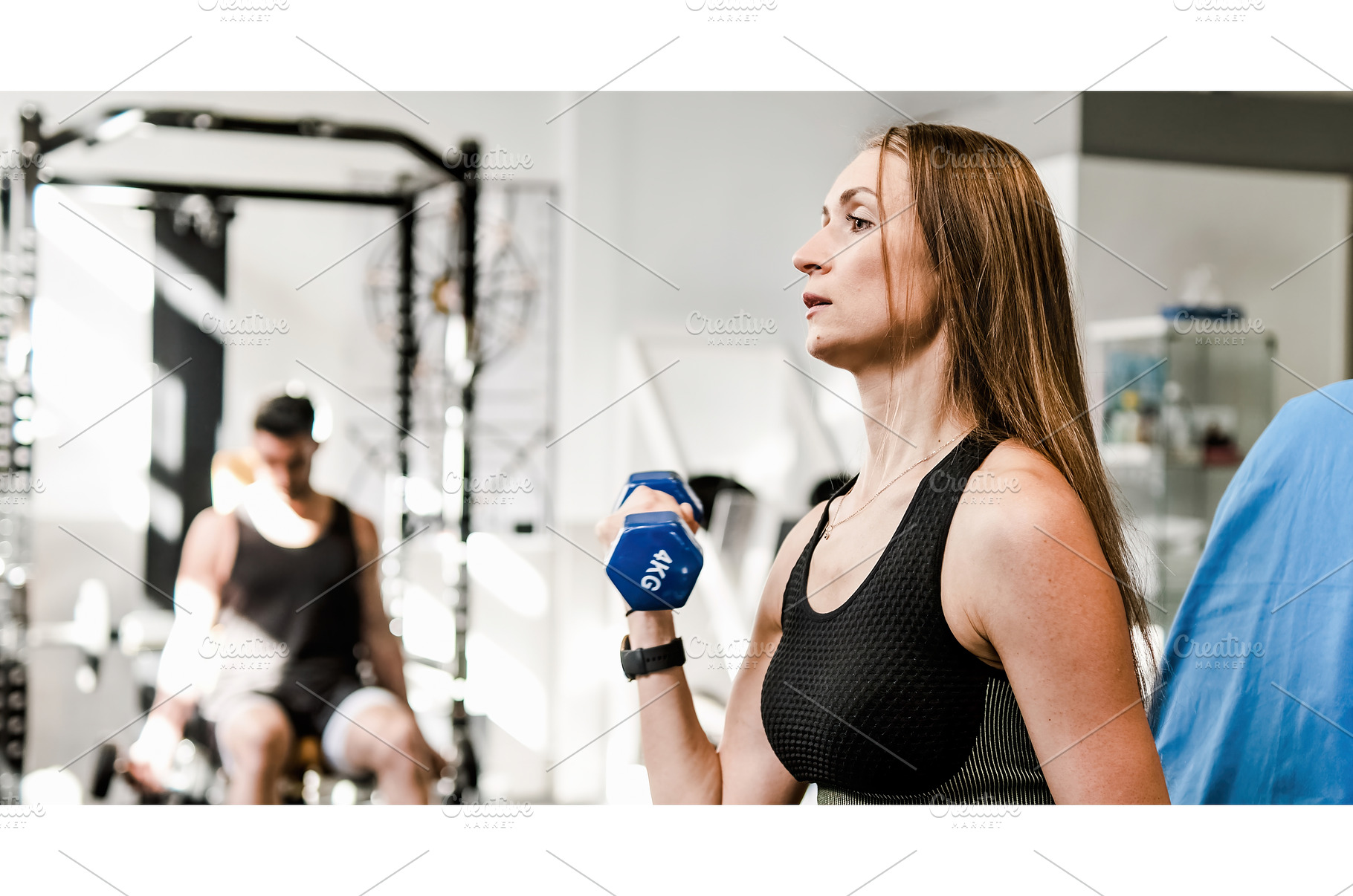 Female athlete exercising with, a Sports & Recreation Photo by Daniel Megias