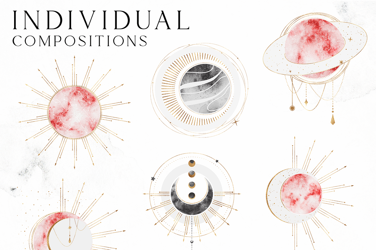 Gentle cosmos - celestial collection, a Texture Illustration by Pamyatka Shop (Photo 8 of 20)