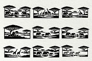 Safari Scenes Silhouette Graphics, an Animal Illustration by DENIDigitalArtSudio (Thumbnail 2 of 5)