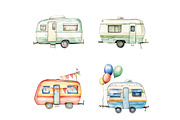 Happy Campers Clipart, an Illustration by Design Market (Thumbnail 3 of 4)
