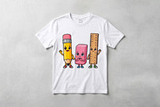 School Supplies Cartoon PNG Tshirt, an Education Illustration by zahidhossainalif (Thumbnail 3 of 4)