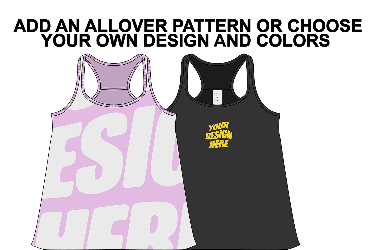 Woman Tank Top Tshirt Vector Mockup, a Shirt Mockup by Infinity Mockups (Photo 3 of 8)