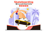 10 Extreme Skateboarding Tricks, a Sport Illustration by denayunebgt (Thumbnail 1 of 4)