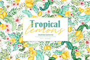 Tropical lemons pattern, a Pattern Graphic by Laura Camoe (Thumbnail 1 of 6)
