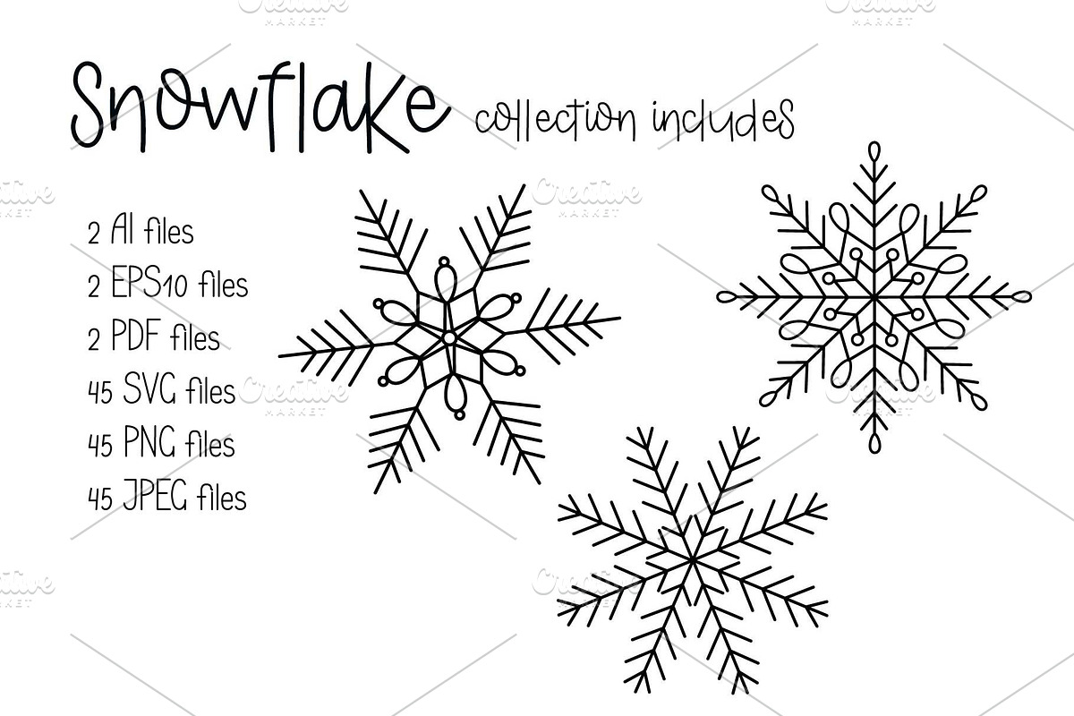 Snowflake Christmas Vector Clipart, a Seasonal Illustration by Contes_de_fée (Photo 4 of 4)