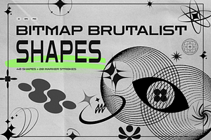 Bitmap Brutalist Shapes