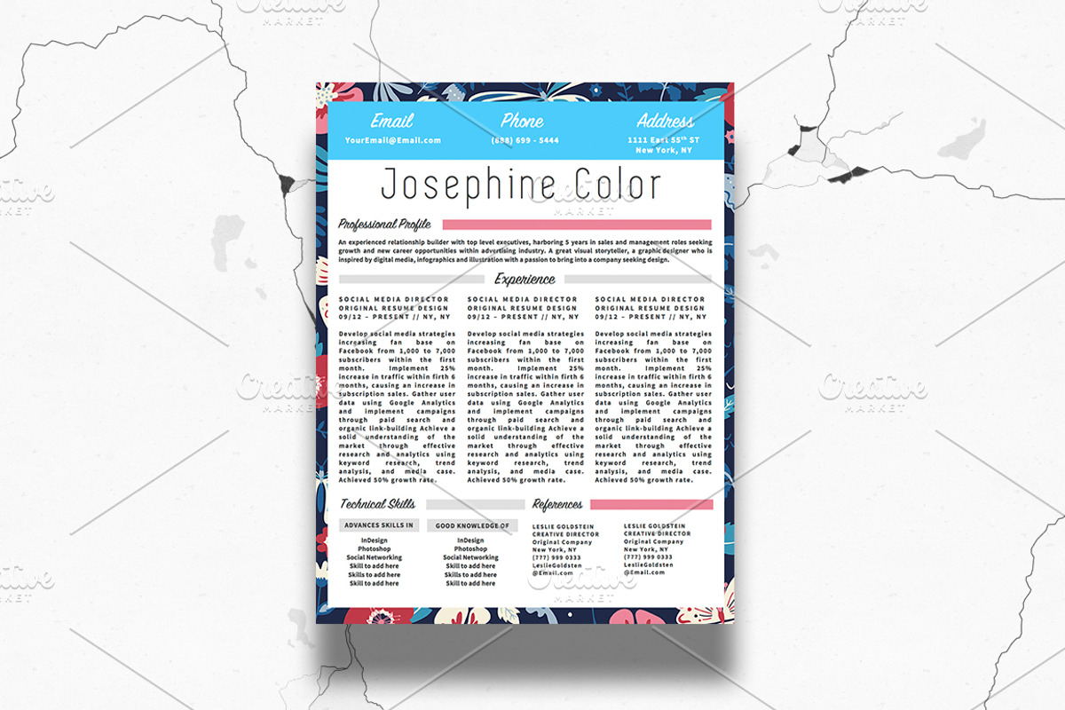 Beautiful Resume CV Template MS Word, a Resume Template by Stand Out Shop (Photo 3 of 5)