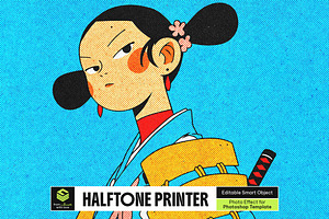 Halftone Printer Photo Effect, a Layer Style Add-On by iDoodle Studio