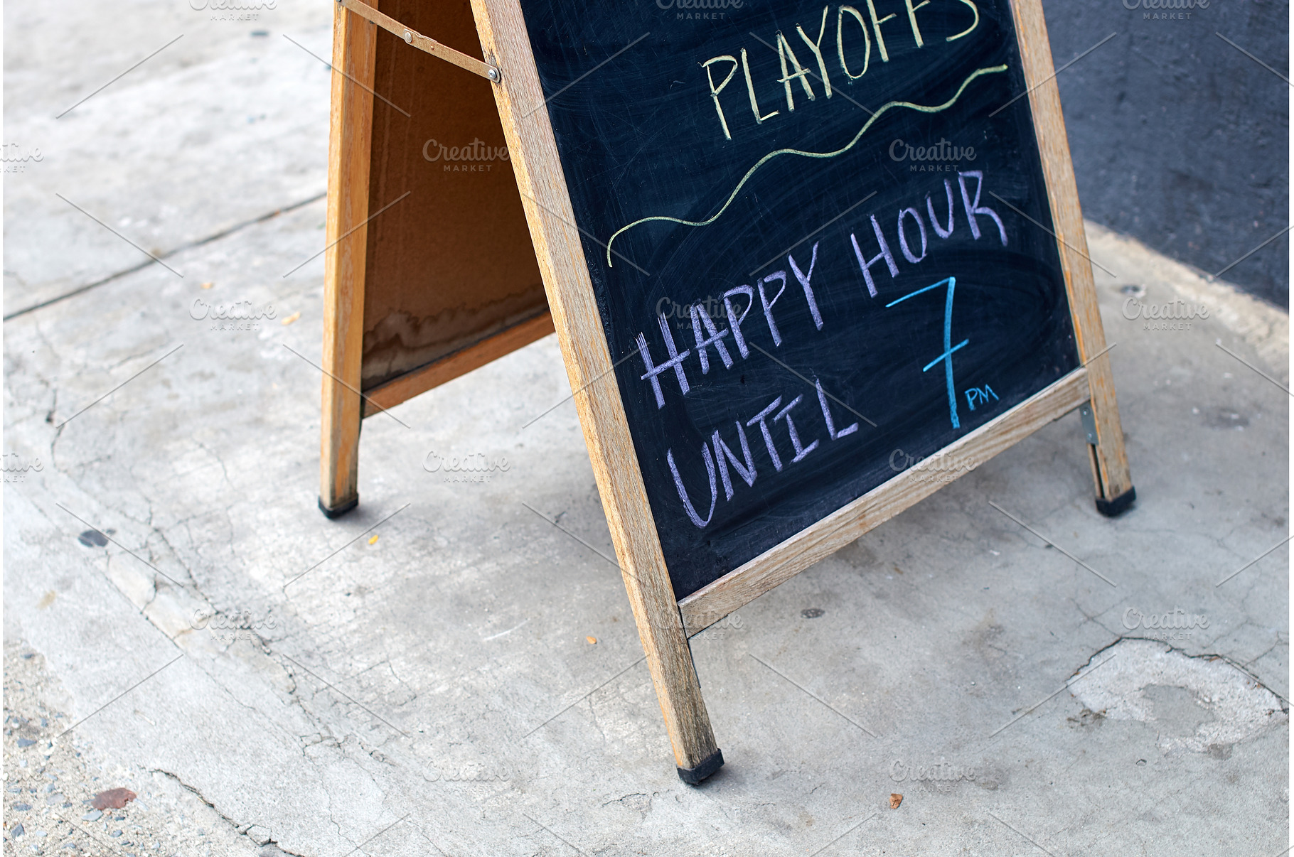 Happy hour advertisement written, a Food & Drink Photo by Oleksandr Berezko