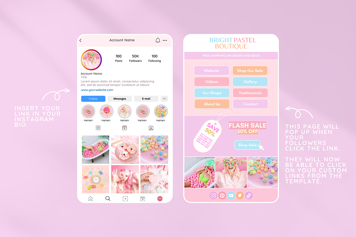 Bright Link in Bio, a Landing Page Template by SunshineStudioBoutique (Photo 5 of 9)