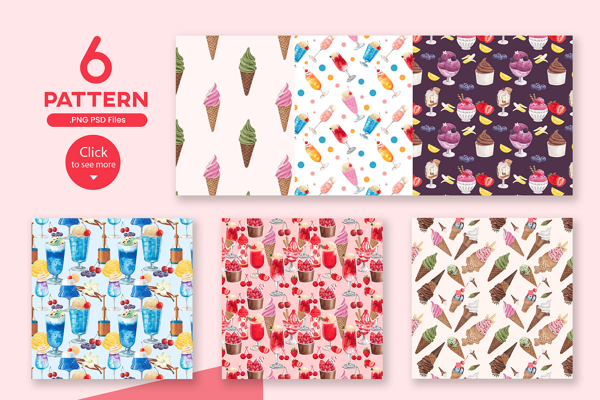Ice cream Flavors & Soda Drink, a Food Illustration by CreativeValuation (Photo 6 of 13)