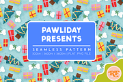 Christmas Dog Bones Gifts Pattern, a Pattern Graphic by Rebecca Flaherty (Thumbnail 1 of 3)