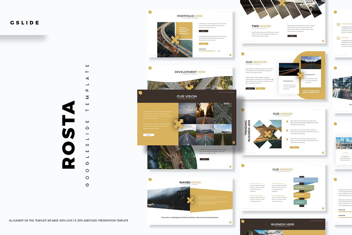 Rosta - Google Slides Template, a Presentation Template by AQR Studio