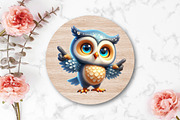 Funny Owl Isolated Clipart, an Illustration by CraftArtStudio (Thumbnail 4 of 5)