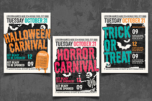 Editable Spooky Halloween Posters