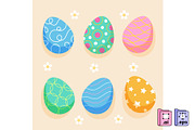 Colorful Easter Egg Set, an Object Illustration by MISS CHATZ (Thumbnail 2 of 3)