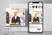 Worship Church Instagram Flyers Set, a Flyer Template by PixelsDesign (Thumbnail 2 of 5)